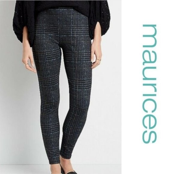 Maurices Pants - NWT Maurices Houndstooth Pull On Slimming Ponte Ankle Pants Size XXL H11865